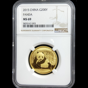 2015 panda 1/2oz gold coin NGC69