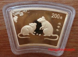2008 rat 1/2oz fan gold coin