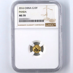 2016 panda 1g gold coin NGC70