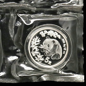 1998 panda Hongkong coin expo 1/2oz silver coin