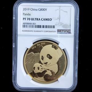 2019 panda 50g gold coin NGC70