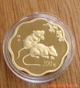 2008 rat 1/2oz scallop gold coin