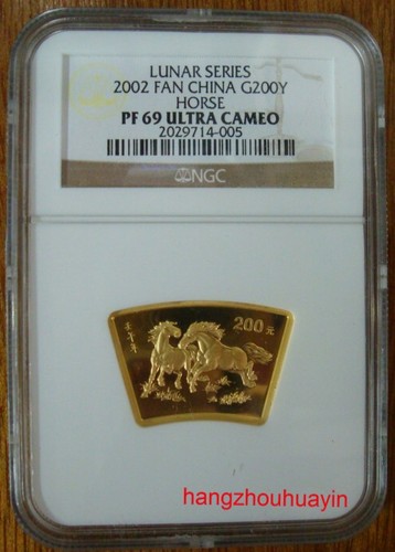 2002 horse 1/2oz fan gold coin NGC69