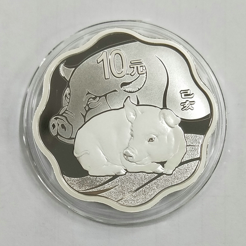 2019 pig 30g scallop silver coin