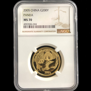 2005 panda 1/2oz gold coin NGC70